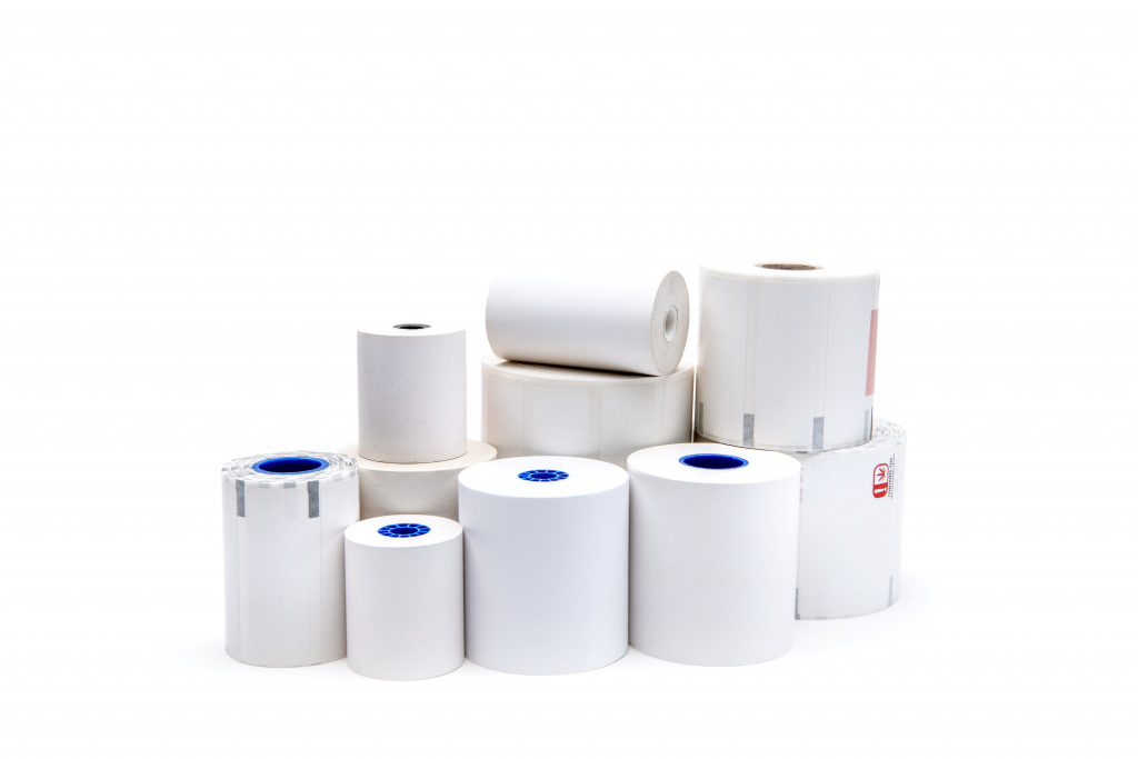 Star Blue receipt and label paper rolls by Star Micronics.