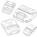 Line drawing of portable printers by Star Micronics.