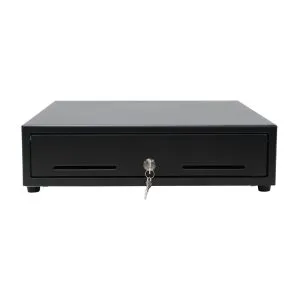 The CD5-1617 cash drawer by Star Micronics offers a balance of size and durability, designed to handle heavy cash transactions with ease.