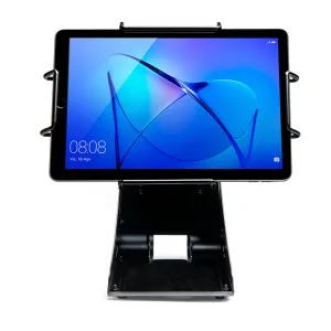 Black mUnite EZ3 POS tablet stand with customer-facing option by Star Micronics.