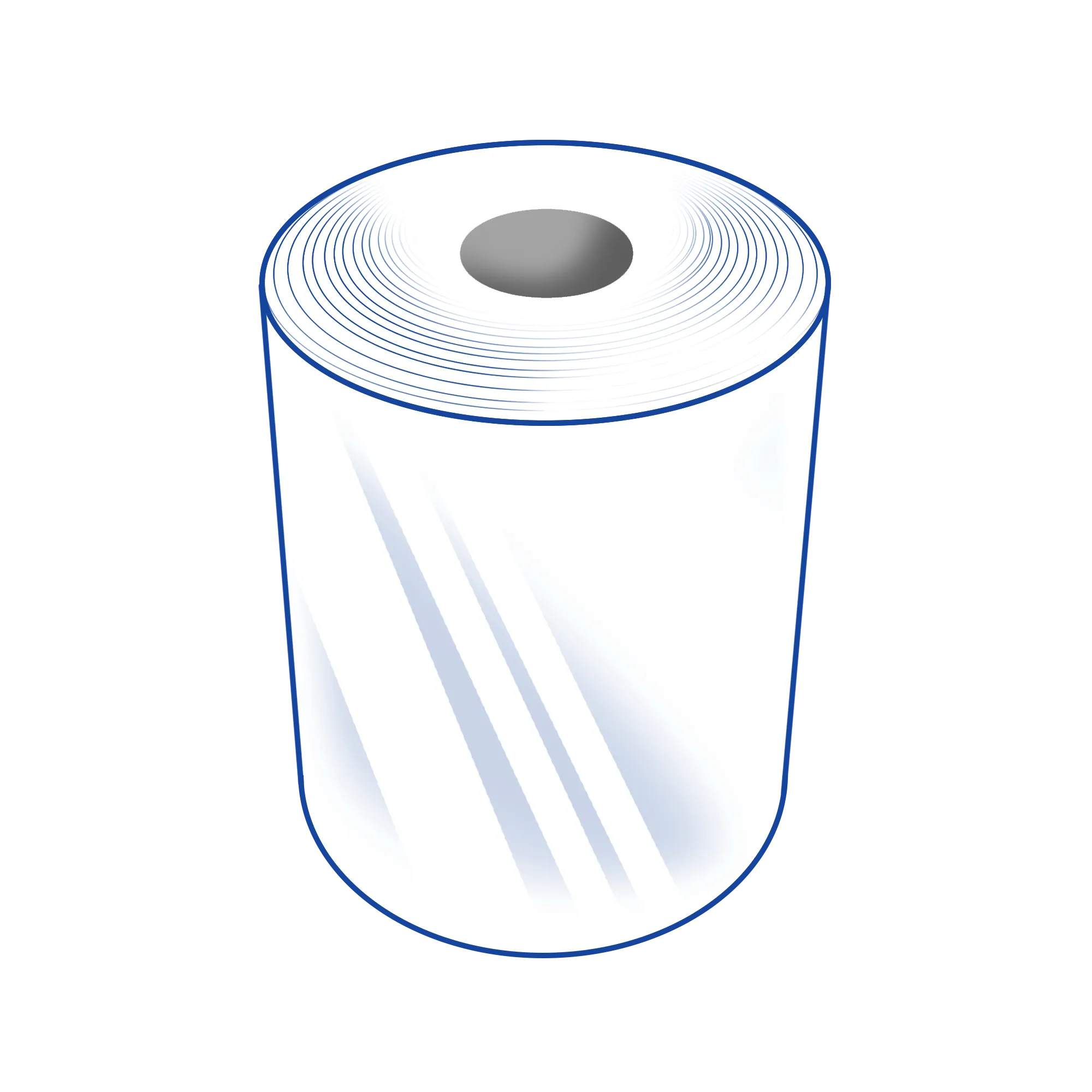 linerless paper no blue core