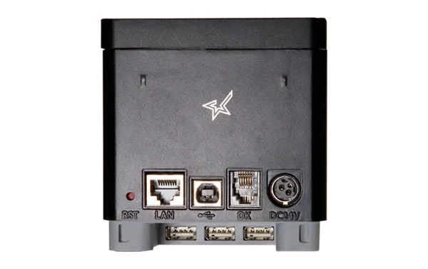 The back interface of a mC-Print2 thermal receipt printer.