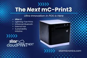 The mC-Print3 series now includes Ultra-C USB-C connectivity and CloudPRNT Next.
