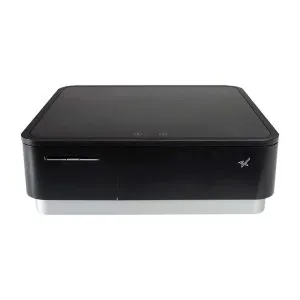 Black mPOP thermal receipt printer and cash drawer in one.