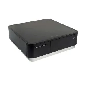 Black mPOP thermal receipt printer and cash drawer in one.