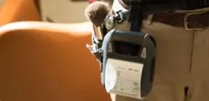 A portable thermal receipt printer by Star Micronics.