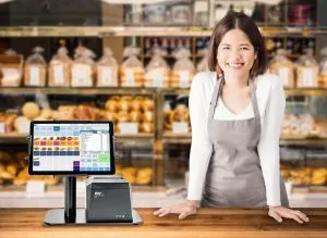 The TSP143IV SK sticky linerless label printer by Star Micronics is great for retail and hopitality.
